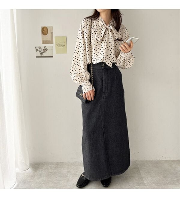 GeeRA（ジーラ）の「前後２ｗａｙボウタイブラウス（ブラウス）」｜詳細画像