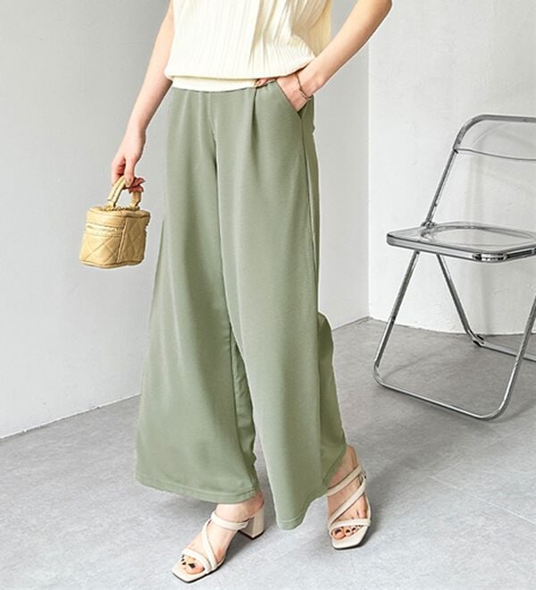 GeeRA（ジーラ）の「美脚ストレッチワイドパンツ（ワイドパンツ・ガウチョ）」｜詳細画像