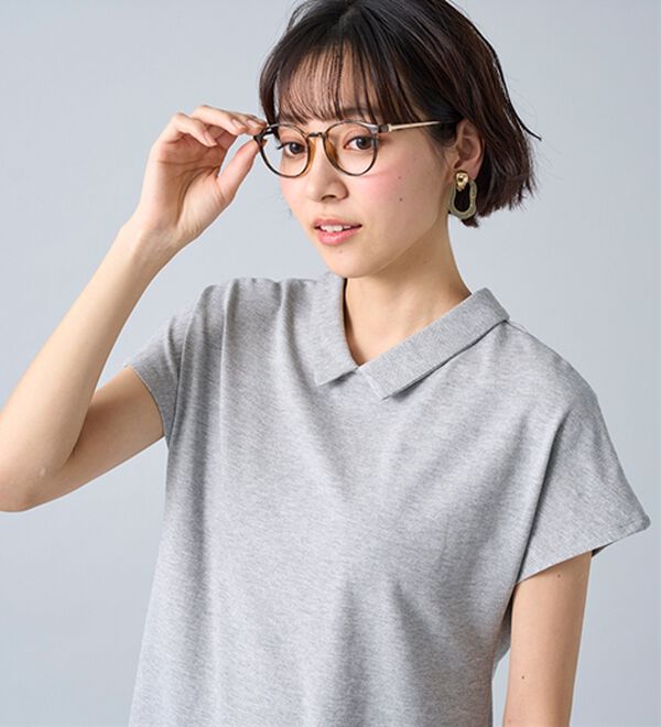 BELLUNA（ベルーナ）の「ヒンヤリ！綿１００％かのこポロチュニック（チュニック）」｜詳細画像