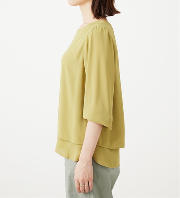 BELLUNA（ベルーナ）の「ジョーゼット素材裾ティアードブラウス（ブラウス）」｜詳細画像