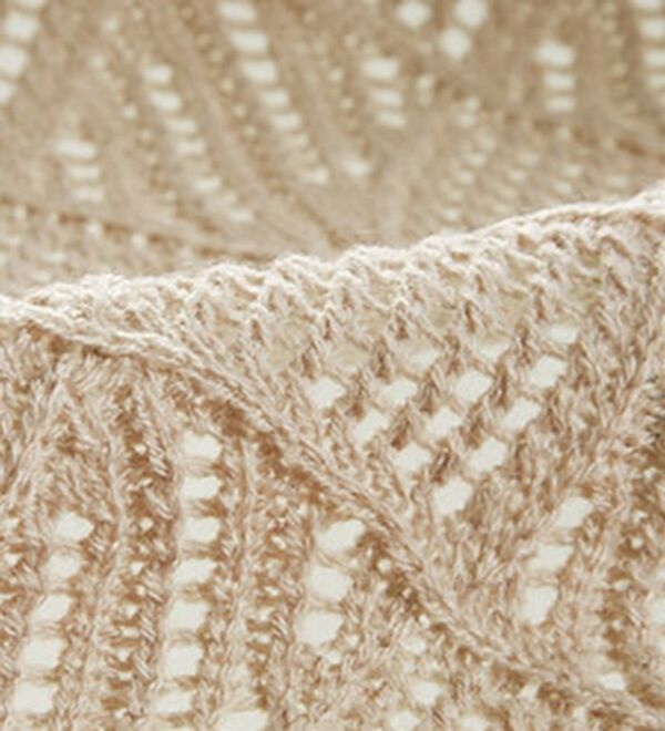 BELLUNA（ベルーナ）の「リーフ柄透かし編ニットチュニック（チュニック）」｜詳細画像