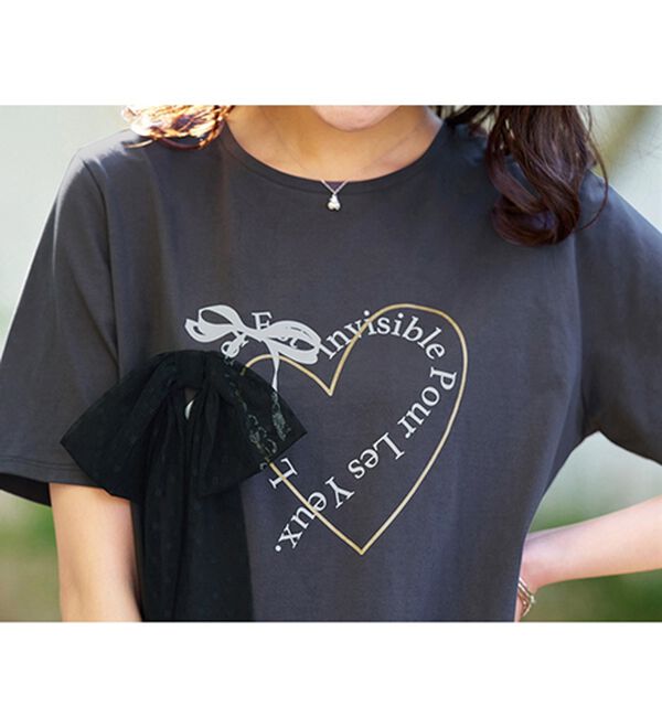 BELLUNA（ベルーナ）の「リボンモチーフ裾フリルプルオーバー（Tシャツ）」｜詳細画像