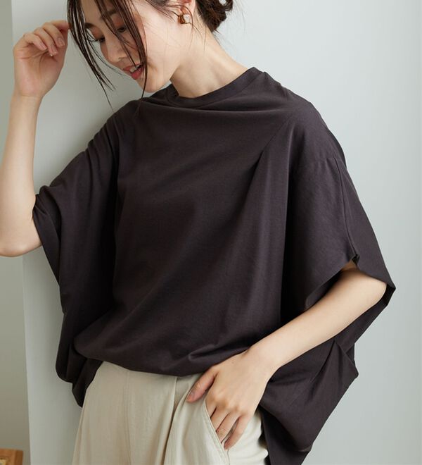 BELLUNA（ベルーナ）の「【接触冷感】二の腕隠れる！ドルマンチュニック（チュニック）」｜詳細画像