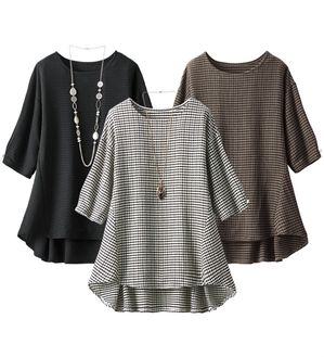 ルフラン（ルフラン）の「【３色組】切替フレアチュニック（チュニック）」｜詳細画像