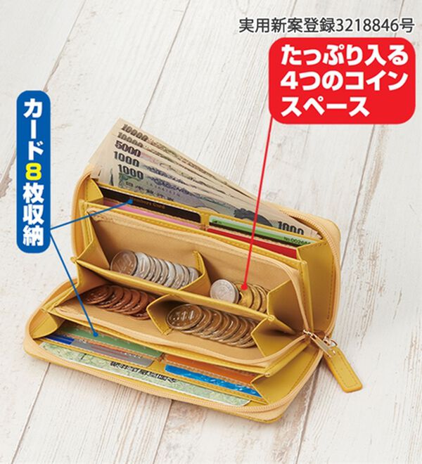 「ＮＥＷ　ユリ・コジマ　コインが分けられる財布（財布・パスケース）」｜詳細画像
