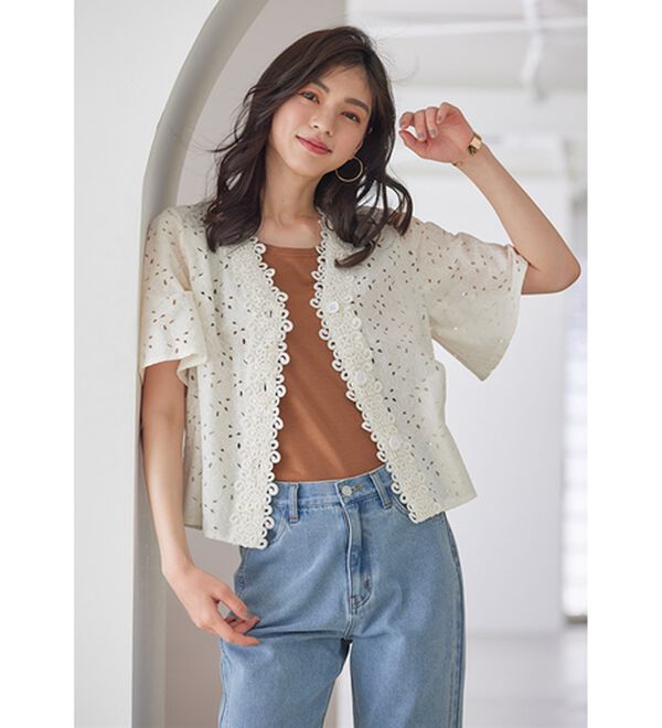 RANAN（ラナン）の「レースコンビブラウス（ブラウス）」｜詳細画像