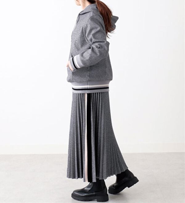 BELLUNA（ベルーナ）の「【Ｌａｇｒｉｌｕａ】ウール調素材ヘリンボーン柄スカート（ロングスカート）」｜詳細画像