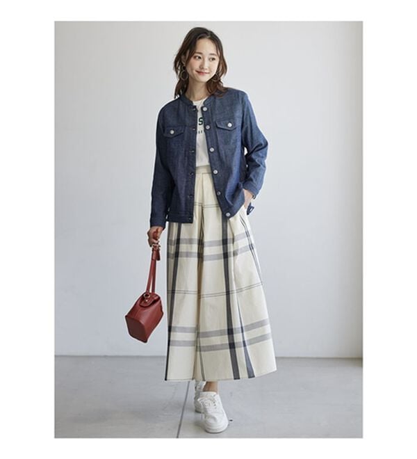 BELLUNA（ベルーナ）の「やわらかダブルガーゼデニム風ジャケット（その他ジャケット）」｜詳細画像