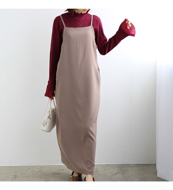 GeeRA（ジーラ）の「プリーツ付ハイネックリブニットトップス（ニット・セーター）」｜詳細画像