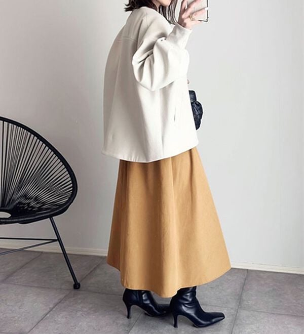 BELLUNA（ベルーナ）の「ドッキングデザインロングワンピース（ドッキングワンピース）」｜詳細画像