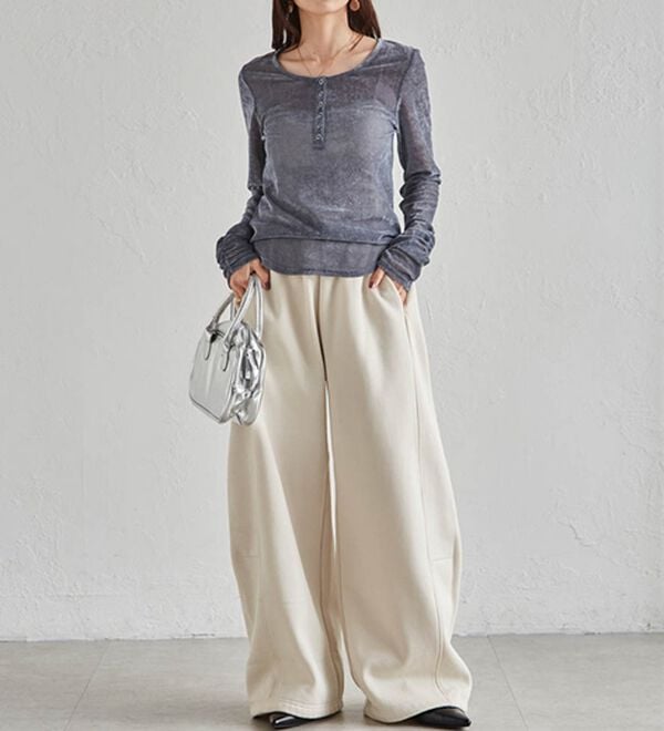 RANAN（ラナン）の「裏起毛カーブスウェットパンツ（その他パンツ）」｜詳細画像