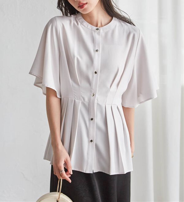 RANAN（ラナン）の「ウエストタックフレアブラウス（ブラウス）」｜詳細画像