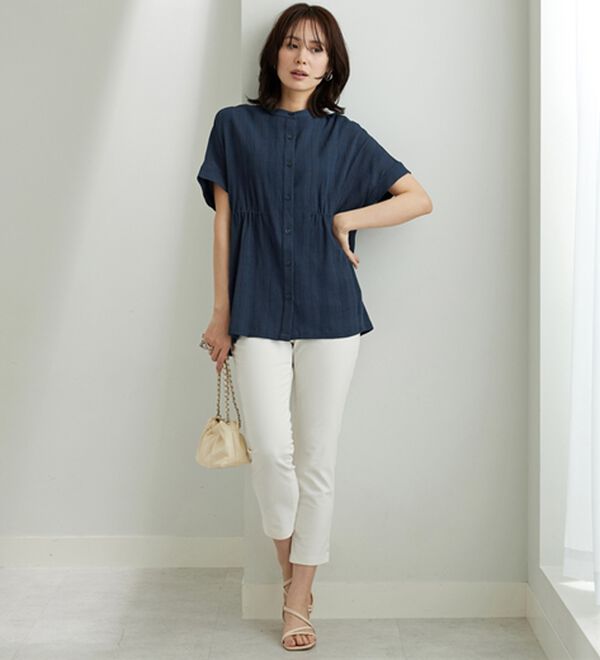 BELLUNA（ベルーナ）の「シアージャカード素材ペプラムチュニック（チュニック）」｜詳細画像