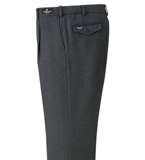 「＜コムルヴァン・オム＞ラクしてすっきり暖かスラックス（メンズスラックス）」｜グレー