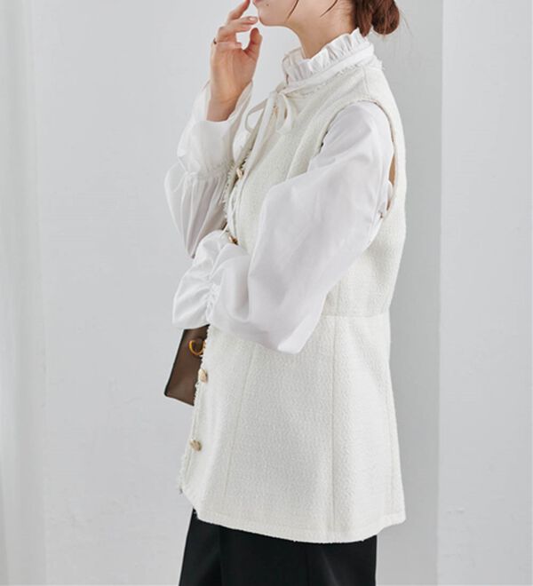 RANAN（ラナン）の「ペプラムツイードジレ（ジレ）」｜詳細画像