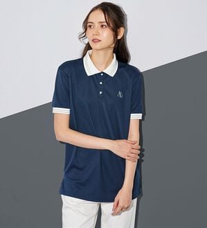 BELLUNA（ベルーナ）の「＜ａ．ｖ．ｖ　ｓｐｏｒｔ＞かのこ素材ポロシャツ（ポロシャツ）」｜ネイビー