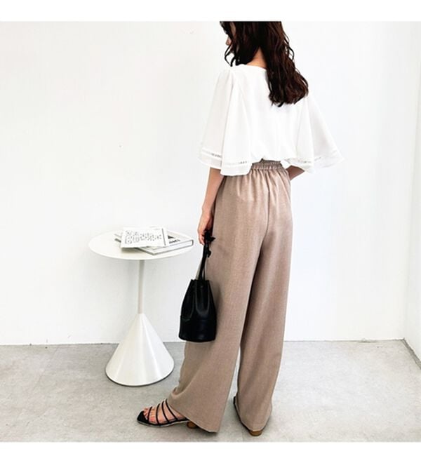 GeeRA（ジーラ）の「シアー切替フレアー袖Ｔブラウス（ブラウス）」｜詳細画像