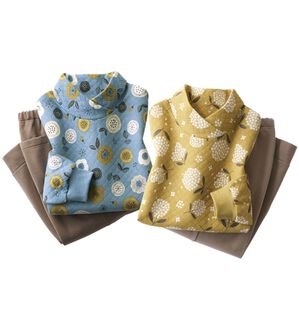 「【２着組】ニットキルトの重ね衿パジャマ（パジャマ・ルームウェア）」｜2着組