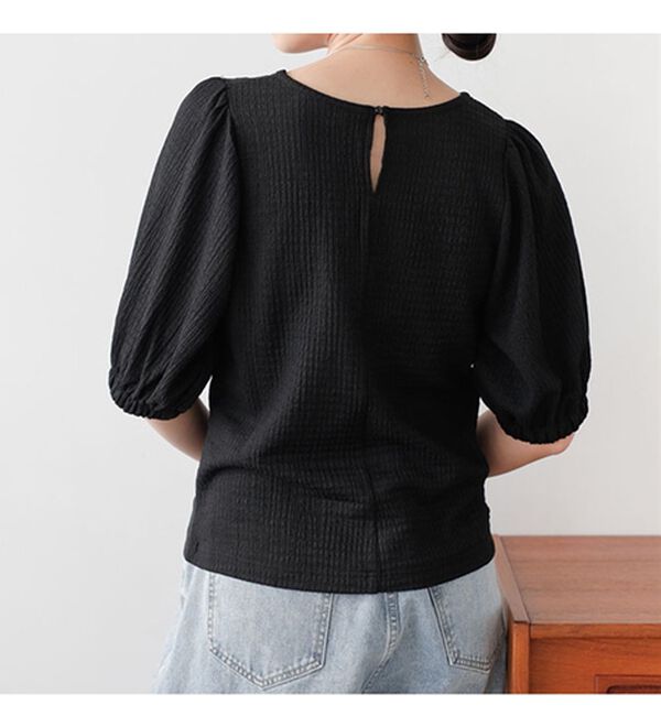 GeeRA（ジーラ）の「バルーンスリーブジャカードカットソー（カットソー）」｜詳細画像