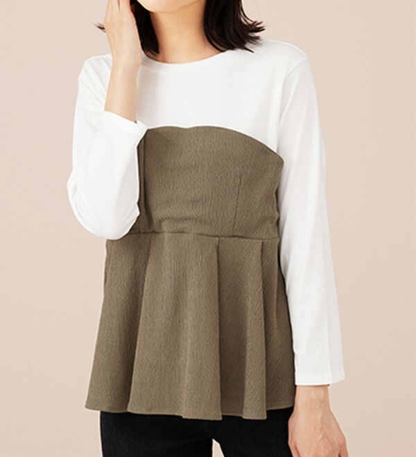 BELLUNA（ベルーナ）の「ビスチェ風ドッキングチュニック（チュニック）」｜詳細画像