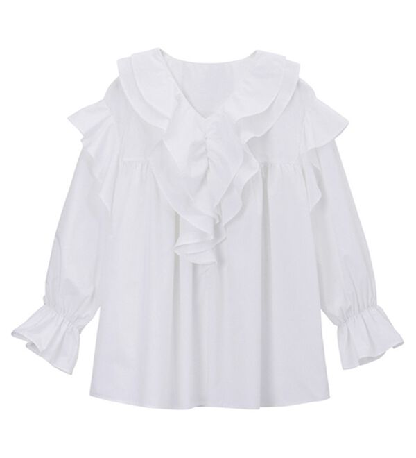 RANAN（ラナン）の「ビッグカラーフリルブラウス（ブラウス）」｜詳細画像