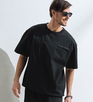 「＜コムルヴァン・オム＞ドライ洗練シルエットＴシャツ（メンズカットソー）」｜ブラック