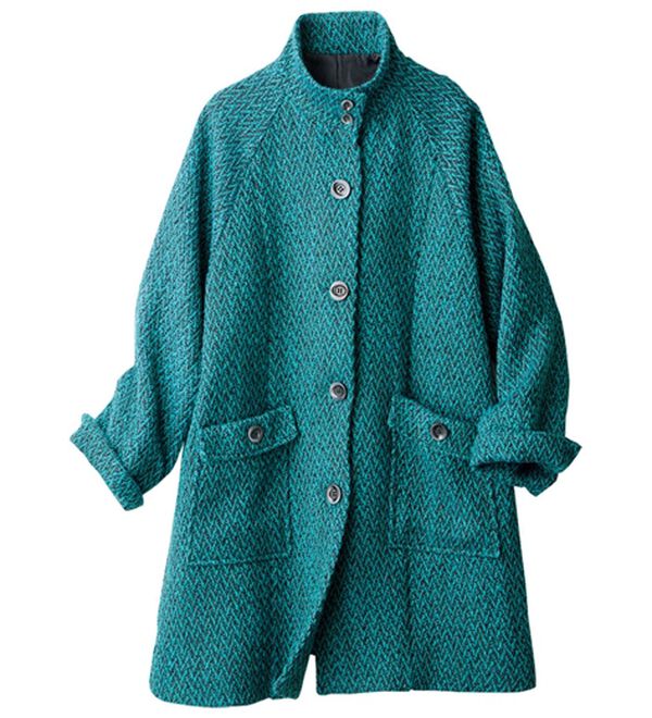 ルフラン（ルフラン）の「＜ｆｕ－ｕ＞ウール１００％スタンドデザインコート（ロングコート）」｜詳細画像