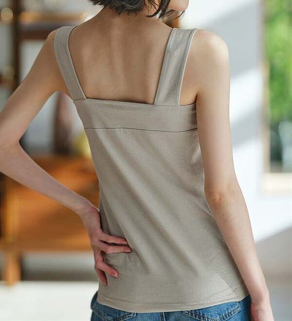 抗菌防臭】ブラ紐隠しのラメプリントキャミソール - ベルーナ【公式】