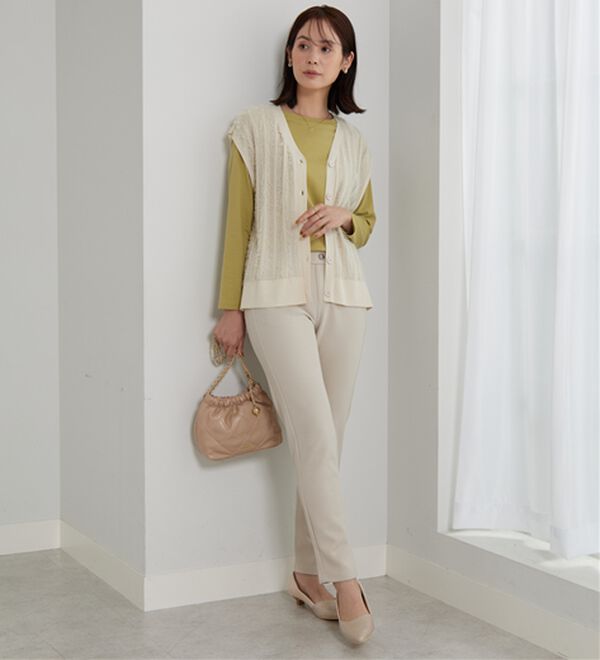 BELLUNA（ベルーナ）の「【選べる2丈】きれい見えボンディングスリムパンツ（フルレングスパンツ）」｜詳細画像