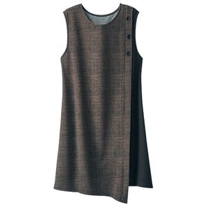 BELLUNA（ベルーナ）の「ツイード調ジャンパードレス（ジャンパースカート）」｜モカ系