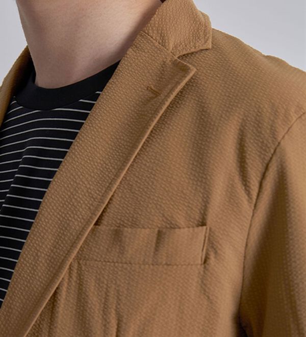 「＜ダンロップ・リファインド＞さらっと軽快サッカーテーラード（メンズジャケット）」｜詳細画像
