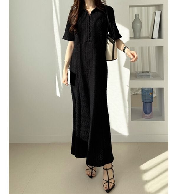 GeeRA（ジーラ）の「全骨格細見え！表面感素材マーメイドワンピース（その他ワンピース）」｜詳細画像