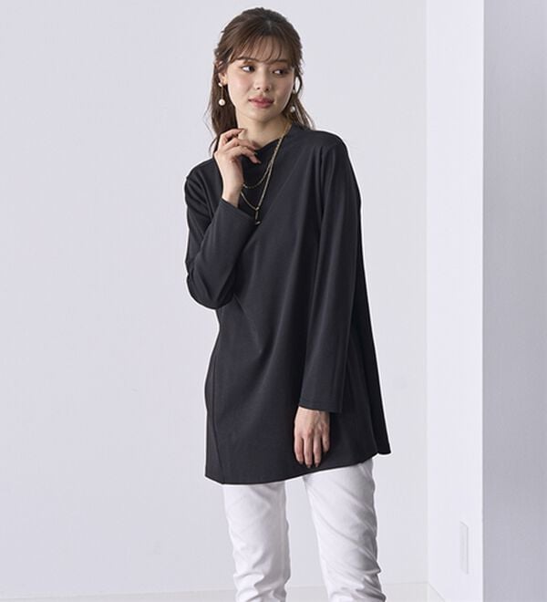 BELLUNA（ベルーナ）の「艶やかコットン１００％チュニック（チュニック）」｜詳細画像