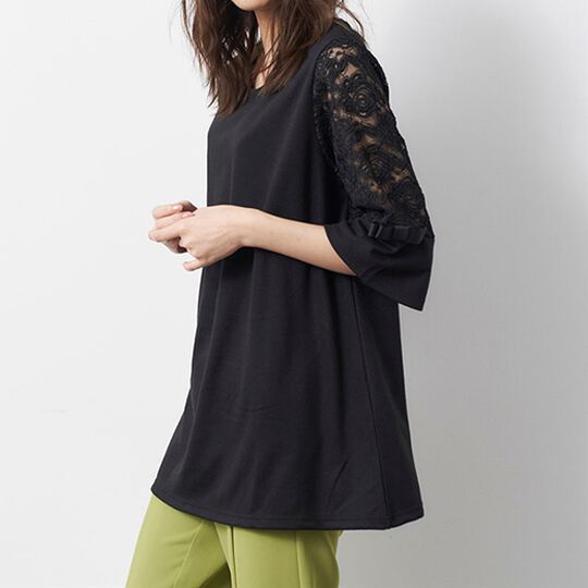 バックデザインレース切替チュニック - ベルーナ【公式】