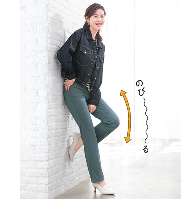 ルフラン（ルフラン）の「楽らく素敵！全方向ストレッチ綿混パンツ（フルレングスパンツ）」｜詳細画像