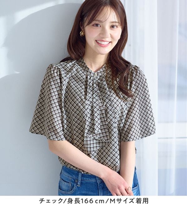 alotta（アロッタ）の「大人上品スカーフタイブラウス（ブラウス）」｜詳細画像