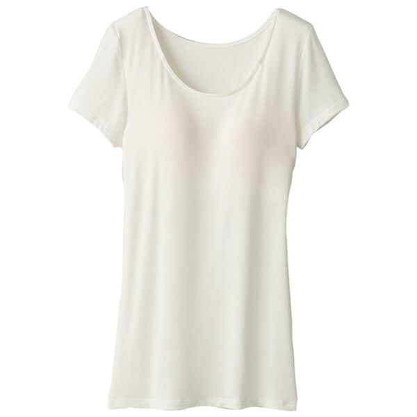 LAVIENNE（ラヴィエンヌ）の「＜さらりラボ＞カップ付半袖インナー（ブラトップ・カップ付きインナー）」｜詳細画像