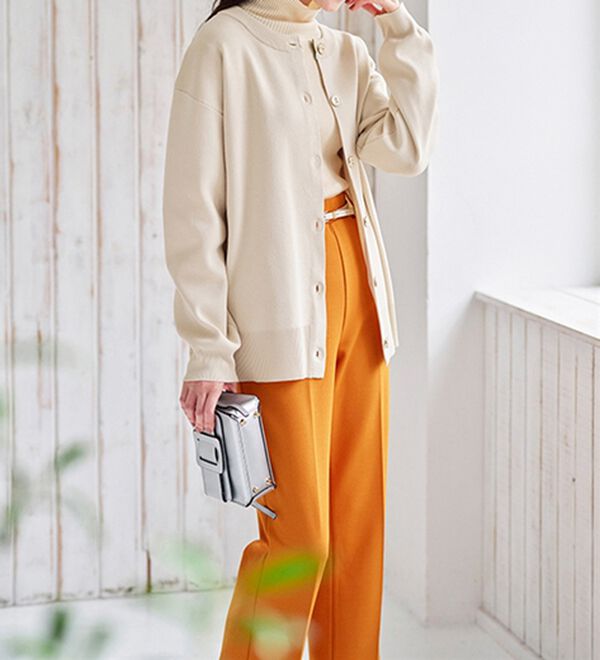 BELLUNA（ベルーナ）の「洗える！軽い！配色使いニットカーディガン（ニットカーディガン）」｜詳細画像