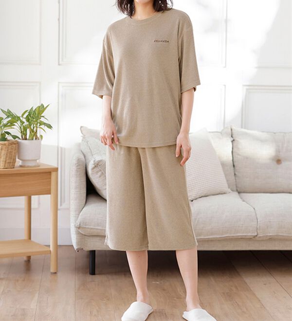 LAVIENNE（ラヴィエンヌ）の「【着るタオル】サラッと気持ちいい！ひんやりクールパイルパジャマ（パジャマ・ルームウェア）」｜詳細画像