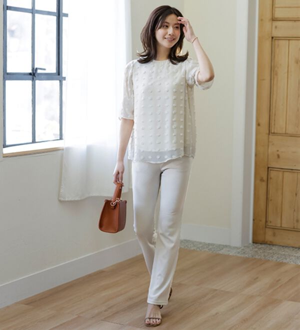 BELLUNA（ベルーナ）の「【裏起毛有無】ジャストフィットらくらくパンツ（フルレングスパンツ）」｜詳細画像