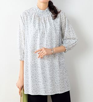 ルフラン（ルフラン）の「選べる！上品に着映える綿１００％チュニック（チュニック）」｜ヒョウ柄