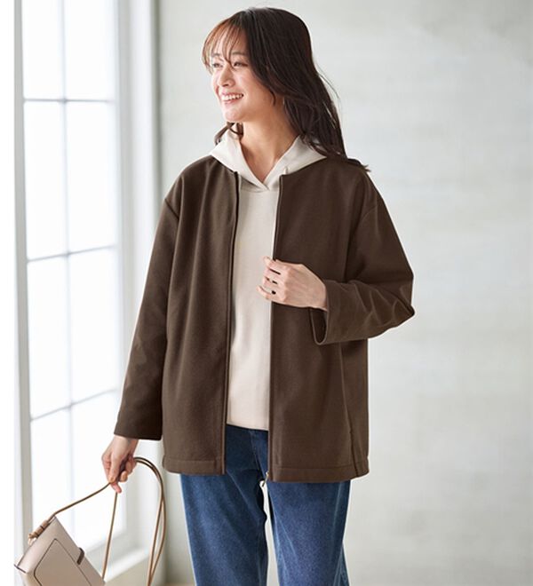 BELLUNA（ベルーナ）の「ウーリッシュ素材ゆったりジャケット（その他ジャケット）」｜詳細画像