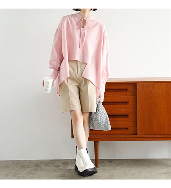 GeeRA（ジーラ）の「イレギュラーヘムスキッパーネックシャツ（シャツ）」｜詳細画像