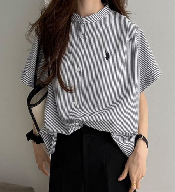 GeeRA（ジーラ）の「【ＵＳ．ＰＯＬＯ．ＡＳＳＮ】ポコポコ素材フレンチスリーブシャツ（シャツ）」｜詳細画像