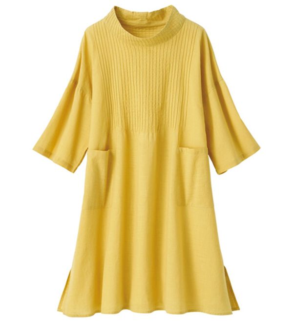 ルフラン（ルフラン）の「ピンタック使いチュニック（チュニック）」｜イエロー