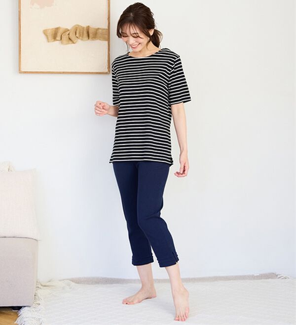 LAVIENNE（ラヴィエンヌ）の「綿１００％着回し自在パンツ（クロップドパンツ）」｜詳細画像
