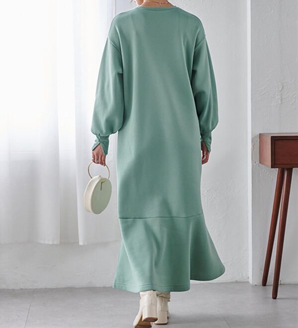 RANAN（ラナン）の「＜ＨＩＧＨ　ＳＰＥＣ＞毛玉になりにくい！ペプラムデザインワンピース（その他ワンピース）」｜詳細画像