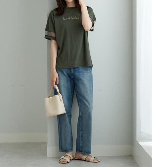 BELLUNA（ベルーナ）の「【接触冷感】ヒンヤリ冷感！箔プリントロゴプルオーバー（カットソー）」｜詳細画像