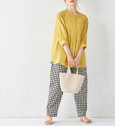 Viola e Viola（ヴィオラ エ ヴィオラ）の「ドビー素材ギャザーチュニック（チュニック）」