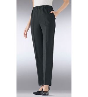 BELLUNA（ベルーナ）の「日本製裾ファスナーパンツ（フルレングスパンツ）」｜黒